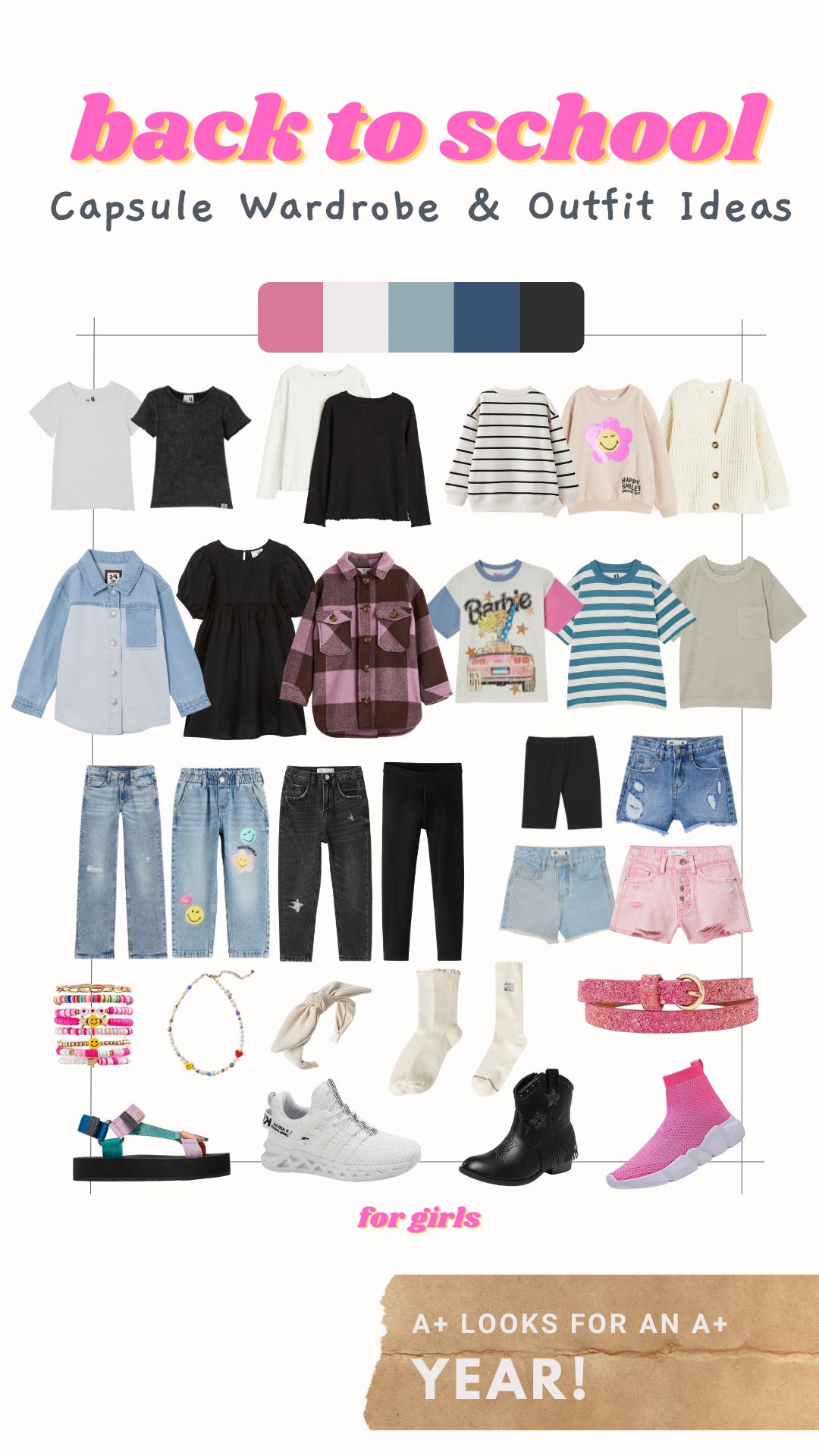 How to Build a Back to School Capsule Wardrobe for Girls - Venture Into ...